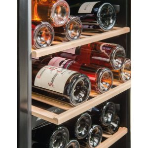 La Sommeliere LS102DZBLACK 102 Bottle Dual Zone Wine Cabinet